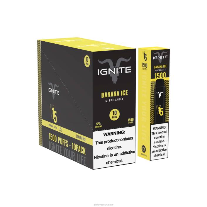 hielo azul IGNITE V15 paquete de 10 bolígrafos vaporizadores - IGNITE pod sabores PZ6T96