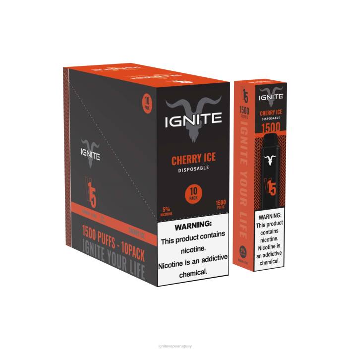 hielo de cereza IGNITE V15 paquete de 10 bolígrafos vaporizadores - IGNITE vaporizador PZ6T98