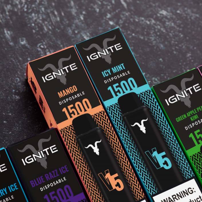 hielo de plátano IGNITE V15 paquete de 10 bolígrafos vaporizadores - best IGNITE flavors PZ6T11
