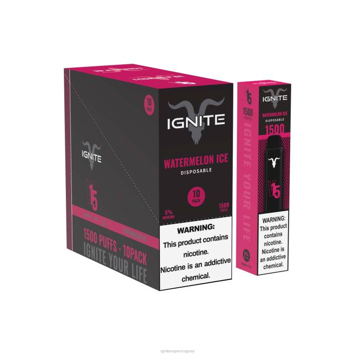 hielo de plátano IGNITE V15 paquete de 10 bolígrafos vaporizadores - best IGNITE flavors PZ6T11