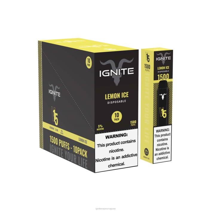 hielo de sandia IGNITE V15 paquete de 10 bolígrafos vaporizadores - IGNITE pod sabores PZ6T106