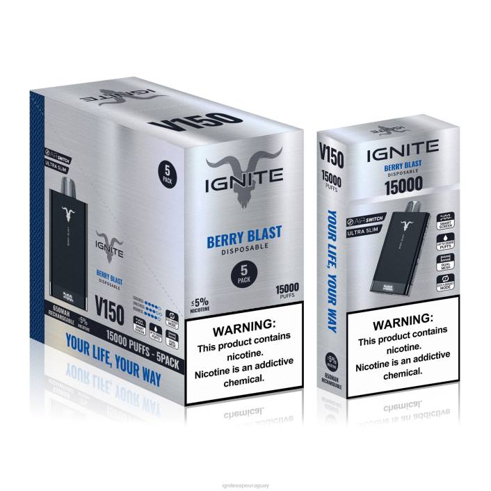 explosión de bayas IGNITE V150 paquete de 5 bolígrafos vaporizadores - IGNITE pods for sale PZ6T10