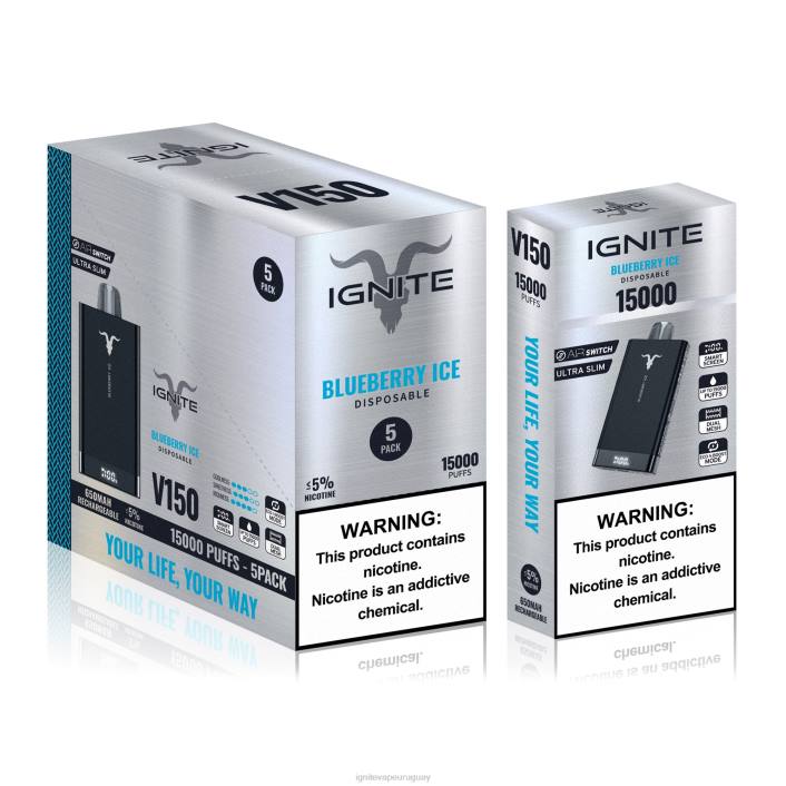 hielo de arándanos IGNITE V150 paquete de 5 bolígrafos vaporizadores - IGNITE vapes for sale PZ6T82