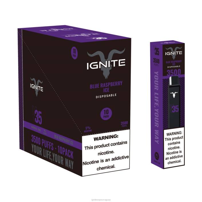 hielo de plátano IGNITE V35 paquete de 10 bolígrafos vaporizadores - IGNITE pod sabores PZ6T16