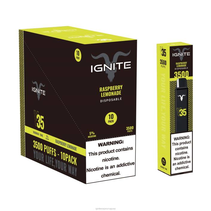 hielo de plátano IGNITE V35 paquete de 10 bolígrafos vaporizadores - IGNITE pod sabores PZ6T16