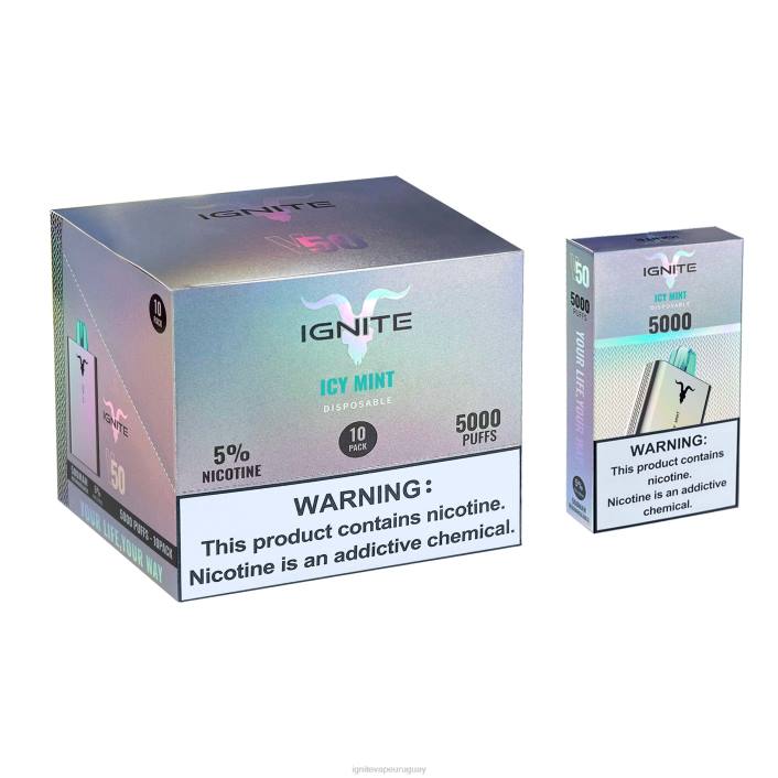 menta helada IGNITE V50 paquete de 10 bolígrafos vaporizadores - IGNITE pod sabores PZ6T146