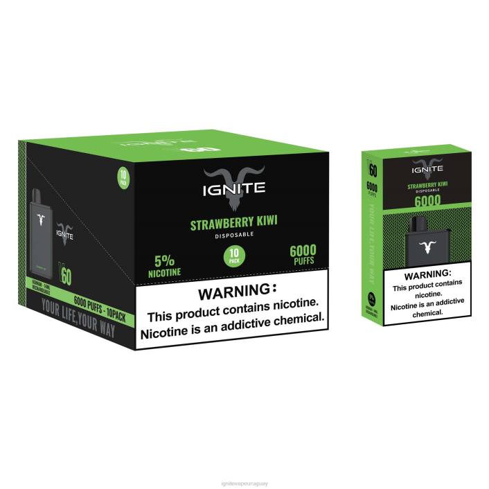 kiwi fresa IGNITE V60 paquete de 10 bolígrafos vaporizadores - IGNITE pod sabores PZ6T26