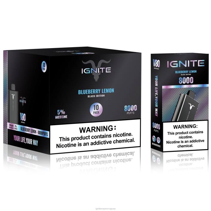 arándano limón IGNITE V80 paquete de 10 bolígrafos vaporizadores - IGNITE vape precio PZ6T55