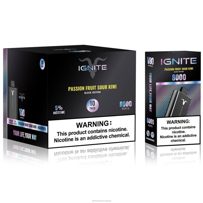 cereza de plátano IGNITE V80 paquete de 10 bolígrafos vaporizadores - IGNITE pod sabores PZ6T6