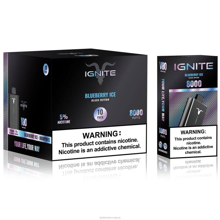 cereza de plátano IGNITE V80 paquete de 10 bolígrafos vaporizadores - IGNITE pod sabores PZ6T6