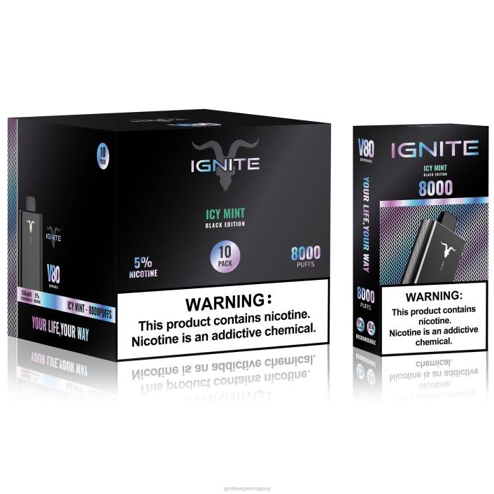 menta helada IGNITE V80 paquete de 10 bolígrafos vaporizadores - IGNITE pods for sale PZ6T60
